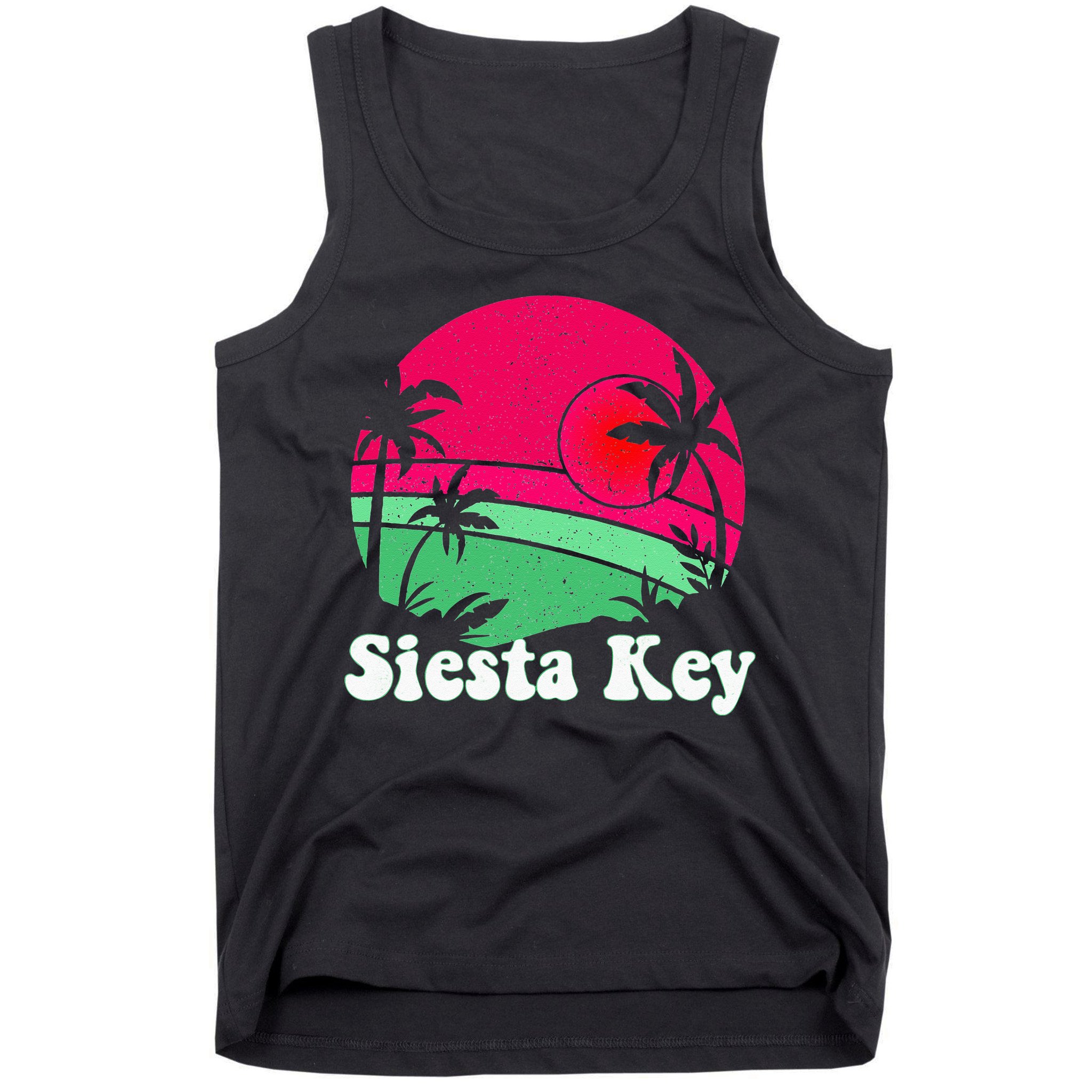 Retro Siesta Key Beach Design Siesta Key Illustration Tank Top