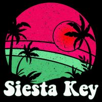 Retro Siesta Key Beach Design Siesta Key Illustration Wool Snapback Cap