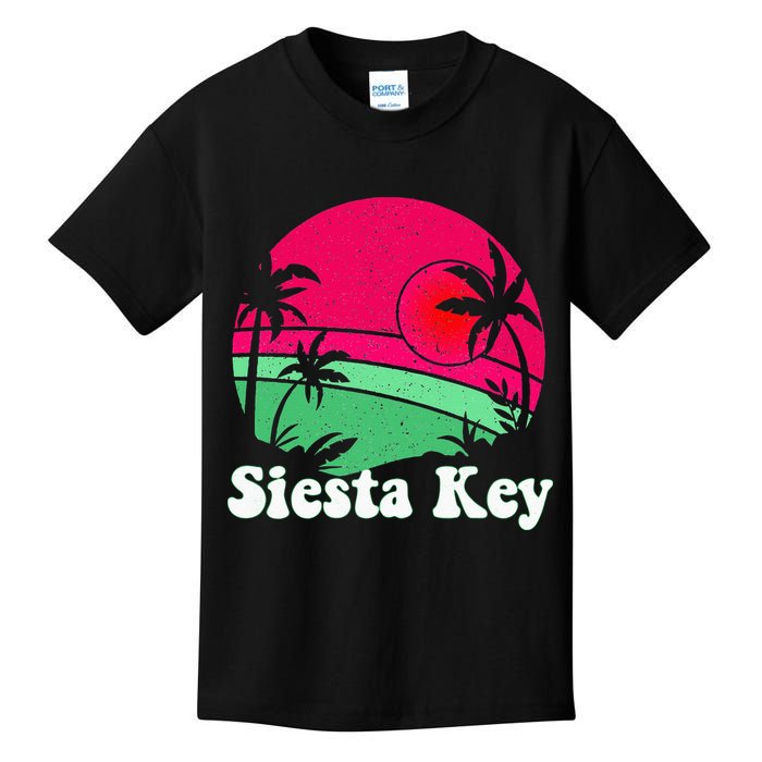 Retro Siesta Key Beach Design Siesta Key Illustration Kids T-Shirt