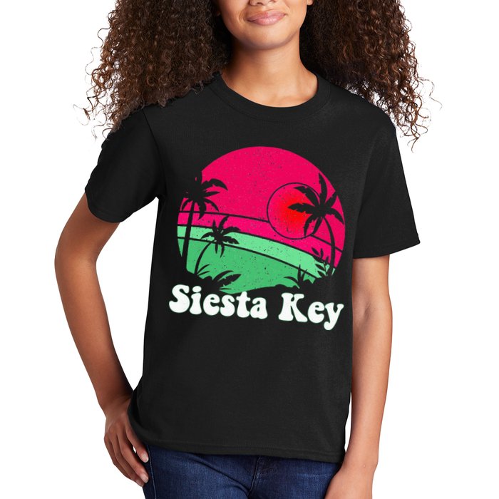 Retro Siesta Key Beach Design Siesta Key Illustration Kids T-Shirt