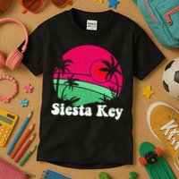 Retro Siesta Key Beach Design Siesta Key Illustration Kids T-Shirt