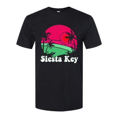 Retro Siesta Key Beach Design Siesta Key Illustration Softstyle® CVC T-Shirt