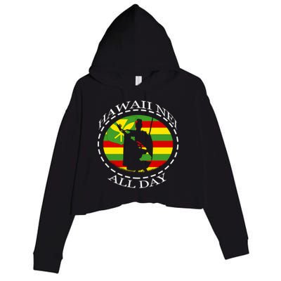 Rising Sun Kanaka Maoli Meaningful Gift By Hawaii Nei All Day Crop Fleece Hoodie