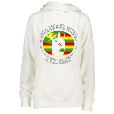 Rising Sun Kanaka Maoli Meaningful Gift By Hawaii Nei All Day Womens Funnel Neck Pullover Hood