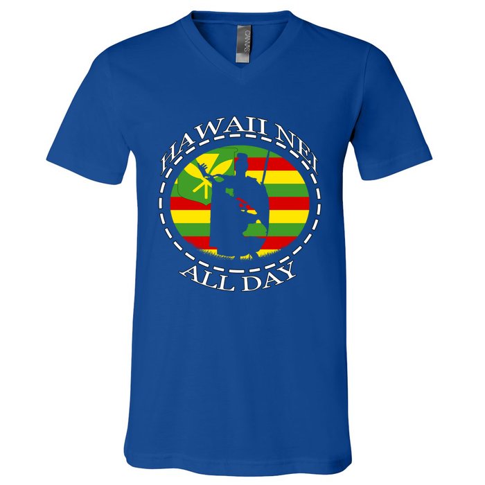 Rising Sun Kanaka Maoli Meaningful Gift By Hawaii Nei All Day V-Neck T-Shirt