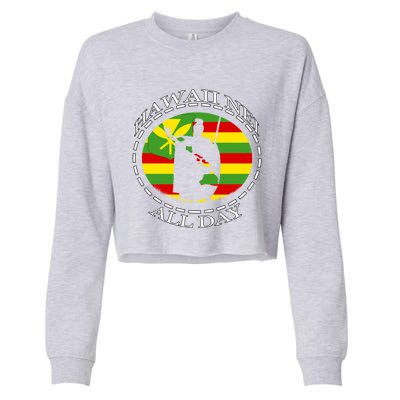 Rising Sun Kanaka Maoli Meaningful Gift By Hawaii Nei All Day Cropped Pullover Crew