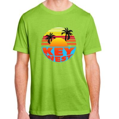 Retro Sunset Key West Florida Adult ChromaSoft Performance T-Shirt