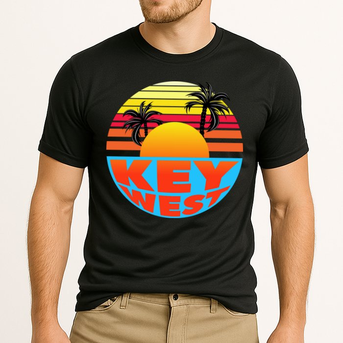 Retro Sunset Key West Florida Performance Shirt