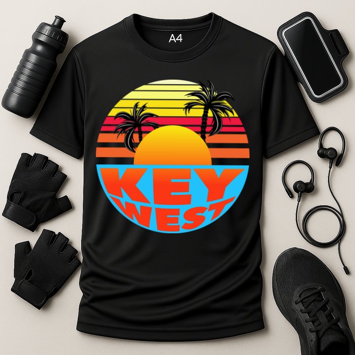 Retro Sunset Key West Florida Performance Shirt