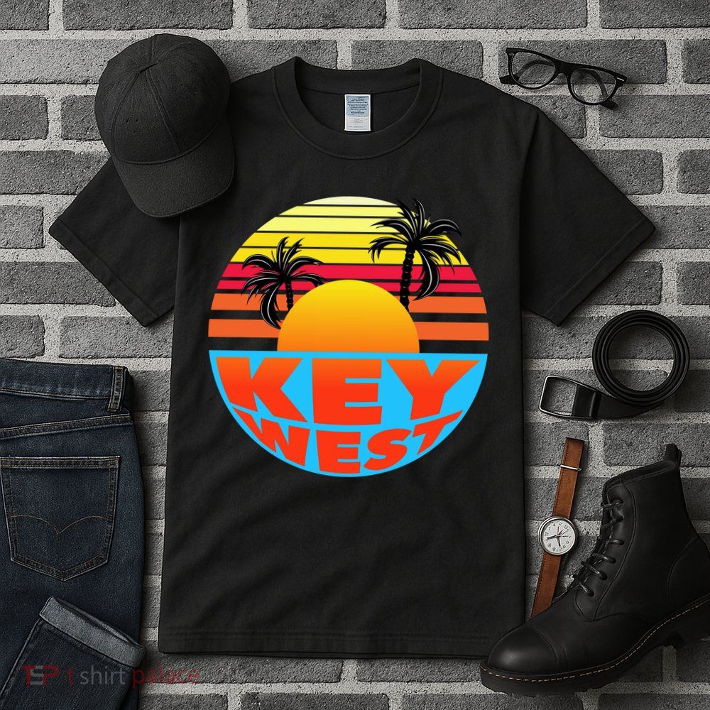 Retro Sunset Key West Florida Tall T-Shirt