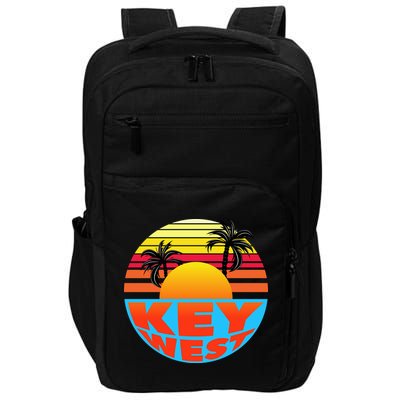 Retro Sunset Key West Florida Impact Tech Backpack
