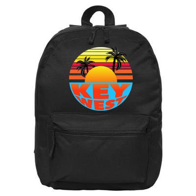 Retro Sunset Key West Florida 16 in Basic Backpack