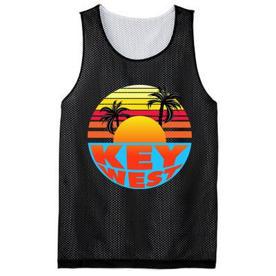 Retro Sunset Key West Florida Mesh Reversible Basketball Jersey Tank