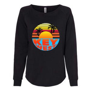 Retro Sunset Key West Florida Womens California Wash Sweatshirt