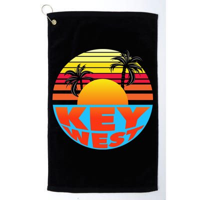 Retro Sunset Key West Florida Golf Towel