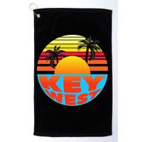 Retro Sunset Key West Florida Golf Towel