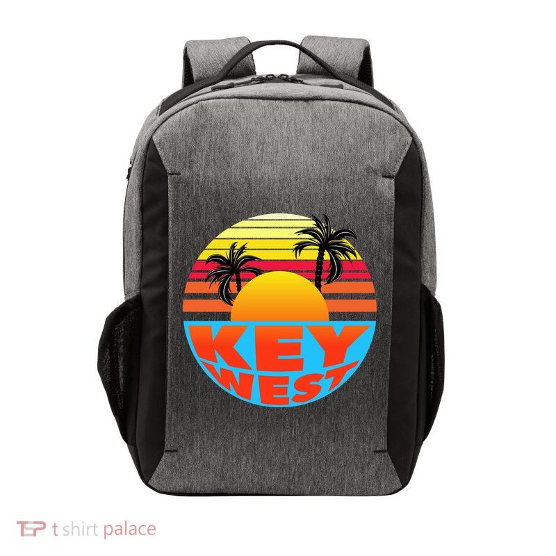 Retro Sunset Key West Florida Vector Backpack