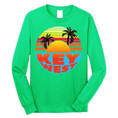Retro Sunset Key West Florida Long Sleeve Shirt