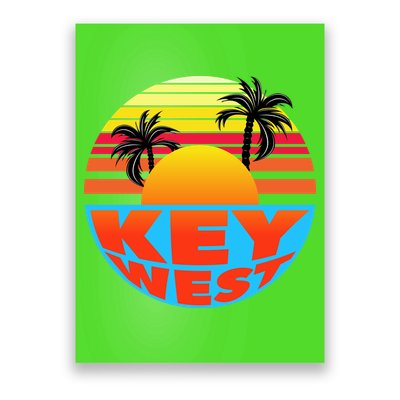 Retro Sunset Key West Florida Poster