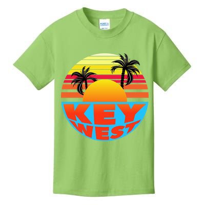 Retro Sunset Key West Florida Kids T-Shirt