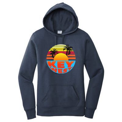 Retro Sunset Key West Florida Women's Pullover Hoodie