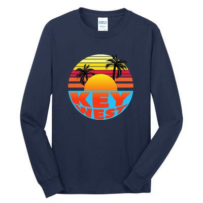 Retro Sunset Key West Florida Tall Long Sleeve T-Shirt