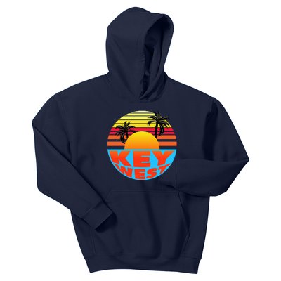 Retro Sunset Key West Florida Kids Hoodie