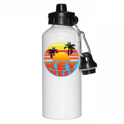 Retro Sunset Key West Florida Aluminum Water Bottle