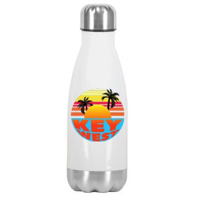 Retro Sunset Key West Florida Stainless Steel Insulated Water Bottle