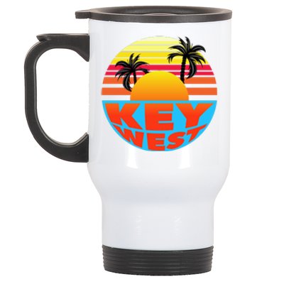 Retro Sunset Key West Florida Stainless Steel Travel Mug