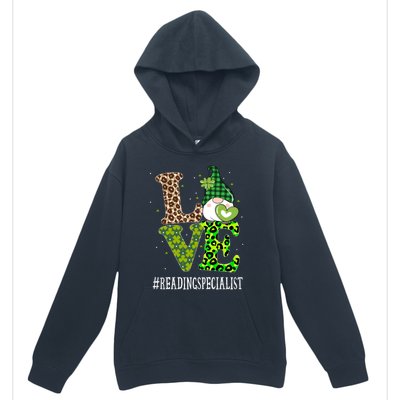 Reading Specialist Love St Patricks Day Gnome Leopard Gift Urban Pullover Hoodie