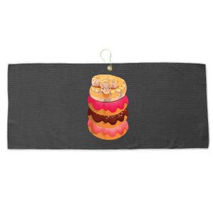 Reptile Snake Lovers Ball Python With Doughnuts Large Microfiber Waffle Golf Towel