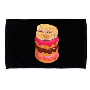 Reptile Snake Lovers Ball Python With Doughnuts Microfiber Hand Towel