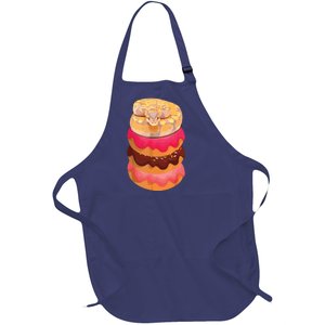 Reptile Snake Lovers Ball Python With Doughnuts Full-Length Apron With Pockets