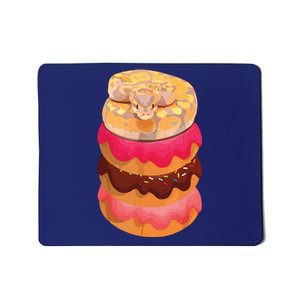 Reptile Snake Lovers Ball Python With Doughnuts Mousepad