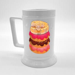 Reptile Snake Lovers Ball Python With Doughnuts Beer Stein