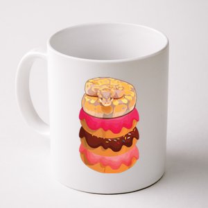 Reptile Snake Lovers Ball Python With Doughnuts Coffee Mug