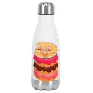 Reptile Snake Lovers Ball Python With Doughnuts Stainless Steel Insulated Water Bottle