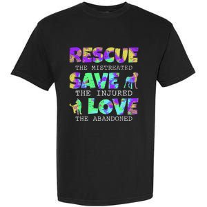 Rescue Save Love For A Animal Lover Dog Rescue Animal Rescue Garment-Dyed Heavyweight T-Shirt