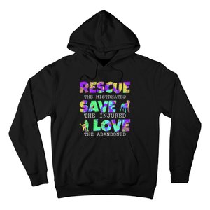 Rescue Save Love For A Animal Lover Dog Rescue Animal Rescue Hoodie