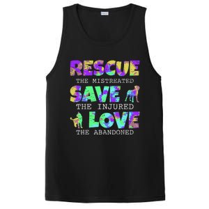 Rescue Save Love For A Animal Lover Dog Rescue Animal Rescue PosiCharge Competitor Tank