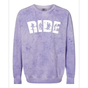 Ride Ski Lover Gift Colorblast Crewneck Sweatshirt