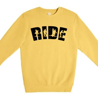 Ride Ski Lover Gift Premium Crewneck Sweatshirt