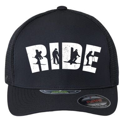 Ride Ski Lover Gift Flexfit Unipanel Trucker Cap