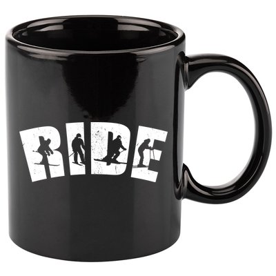 Ride Ski Lover Gift 11oz C Handle Ceramic Mug