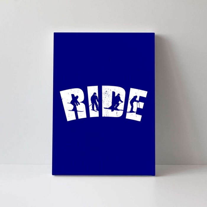 Ride Ski Lover Gift Canvas