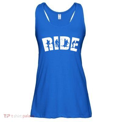 Ride Ski Lover Gift Ladies Essential Flowy Tank