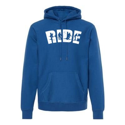 Ride Ski Lover Gift Premium Hoodie