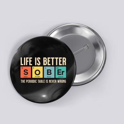 Recovery Sobriety Life Is Better Sober Periodic Table Button
