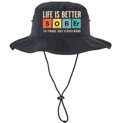 Recovery Sobriety Life Is Better Sober Periodic Table Legacy Cool Fit Booney Bucket Hat